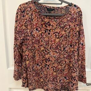 Lucky Brand 1x Floral Print Women's Top